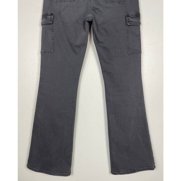 Daze Go Getter Cargo Jeans Roadtrip Grey Size 27 High Rise Flare Y2K Streetwear - Picture 12 of 15